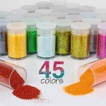 45-Color Extra Fine Glitter Set for Resin Art