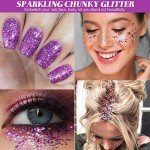 Holographic Chunky Glitter Set - 12 Vibrant Colors