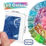 60 Color Extra Fine Glitter for Resin Art