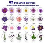 92 Pcs Purple Dried Flowers for Resin Crafts