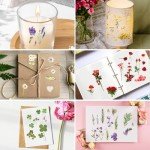 36 Sheets Transparent Floral Resin Stickers Set