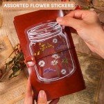 36 Sheets Transparent Floral Resin Stickers Set