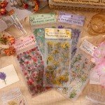 36 Sheets Transparent Floral Resin Stickers Set