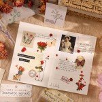 36 Sheets Transparent Floral Resin Stickers Set