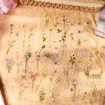 36 Sheets Transparent Floral Resin Stickers Set