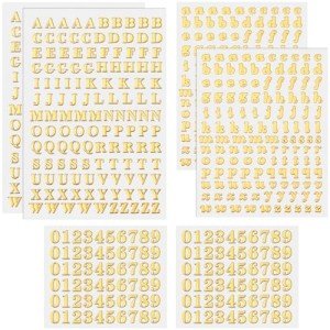 Gold Resin Mini Letter Stickers for Crafts