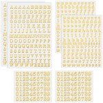 Gold Resin Mini Letter Stickers for Crafts