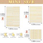 Gold Resin Mini Letter Stickers for Crafts