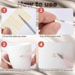 Gold Resin Mini Letter Stickers for Crafts