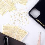 Gold Resin Mini Letter Stickers for Crafts