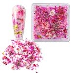 3D Dried Flower Nail Art Stickers – Rose Red