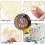 Gold Resin Mini Letter Stickers for Crafts