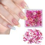 3D Dried Flower Nail Art Stickers – Rose Red
