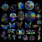 225PCS Holographic Glitter Resin Art Stickers