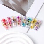 3D Dried Flower Nail Art Stickers – Rose Red