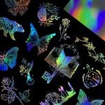 225PCS Holographic Glitter Resin Art Stickers