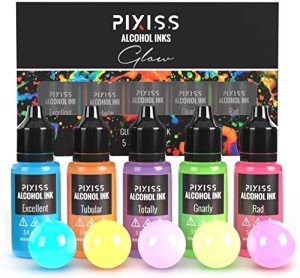 Glow in the Dark Alcohol Ink Set - 5 Shades