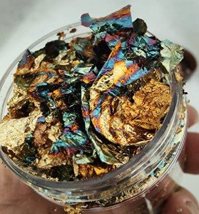 Gilding Flakes Gold and Green Art Supplies