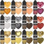 12 Metallic Alcohol Inks for Resin Art Projects