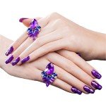 24-Piece Holographic Shattered Glass Nail Art Set