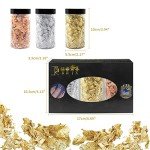 Metallic Gold, Silver & Copper Gilding Flakes Set