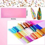 Iridescent Holographic Nail Art Glass Foils - 100 Pcs
