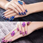 Iridescent Holographic Nail Art Glass Foils - 100 Pcs