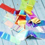 Iridescent Holographic Nail Art Glass Foils - 100 Pcs