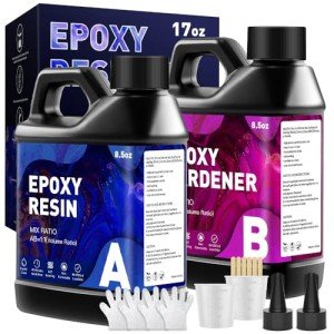 Crystal Clear Epoxy Resin Kit - 17oz Total