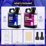 Crystal Clear Epoxy Resin Kit - 17oz Total
