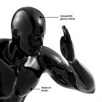 Glossy Black 3D Resin Wall Art Sculpture