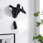 Glossy Black 3D Resin Wall Art Sculpture