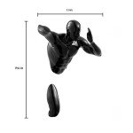 Glossy Black 3D Resin Wall Art Sculpture