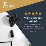 Glossy Black 3D Resin Wall Art Sculpture