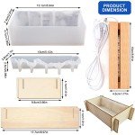 Rectangle Resin Molds with USB Wooden Lamp Base