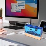 Rectangle Resin Molds with USB Wooden Lamp Base