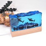 Rectangle Resin Molds with USB Wooden Lamp Base