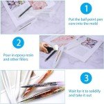 3-Piece Pen Shape Resin Mold Set with Refills
