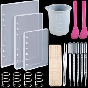 WILLBOND 26-Piece Silicone Notebook Resin Mold Kit