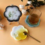 Flower Resin Coaster Molds - 4 Pack Set