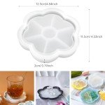 Flower Resin Coaster Molds - 4 Pack Set