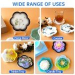 Flower Resin Coaster Molds - 4 Pack Set