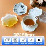 Flower Resin Coaster Molds - 4 Pack Set