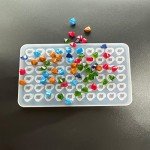 Silicone Mold for Resin Art: 60 Crystals