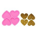Shiny Heart Silicone Molds for Resin Crafts