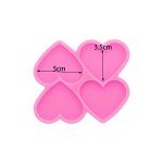 Shiny Heart Silicone Molds for Resin Crafts