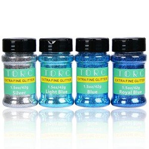 Blue Silver Glitter Set for Resin Art 6 oz