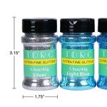 Blue Silver Glitter Set for Resin Art 6 oz