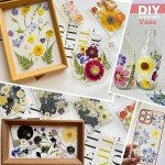 100 Pcs Black Dried Flowers for Resin Art
