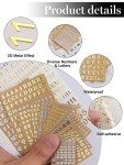 Mini Silver and Gold Letter Resin Stickers